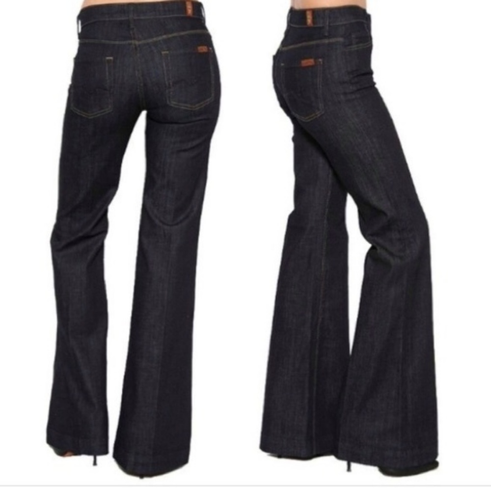 7 for all Mankind Ginger Wide Leg Trouser Jeans 28